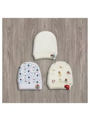 Sebi 3Lü Desenli Erkek Bebek Şapkası - 2