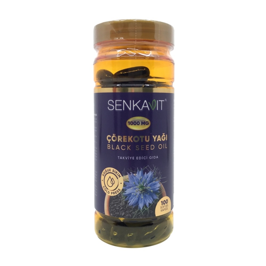 Senkavit Bitkisel Çörekotu Yağı Softjel 1000 mg 100 Kapsül - 1