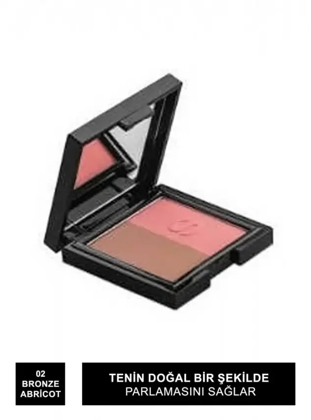 Sensilis Hydrablush Bi-Colour Moisturizing Blusher Naturel/Bronz Allık 02 - Bronze/Abricot- - 3