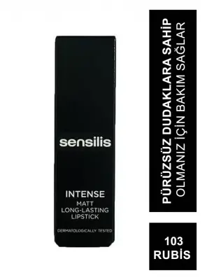 Sensilis Intense Matt Long-Lasting Lipstick Ruj 103 Rubis 3,5 ml - 2