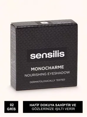 Sensilis Monocharme Nourishing Eyeshadow Göz Farı 02 - Gris - 3g - 2
