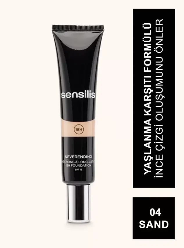 Sensilis Neverending Antiaging & Longlasting Fondöten Spf15 04 - Sand - 30 ml - 4