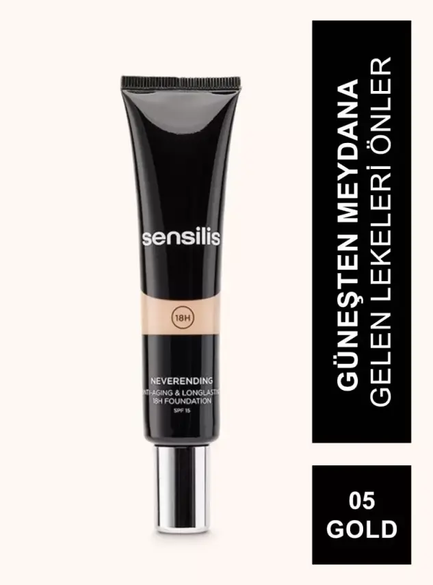Sensilis Neverending Antiaging & Longlasting Fondöten Spf15 05 - Gold - 30 ml - 4