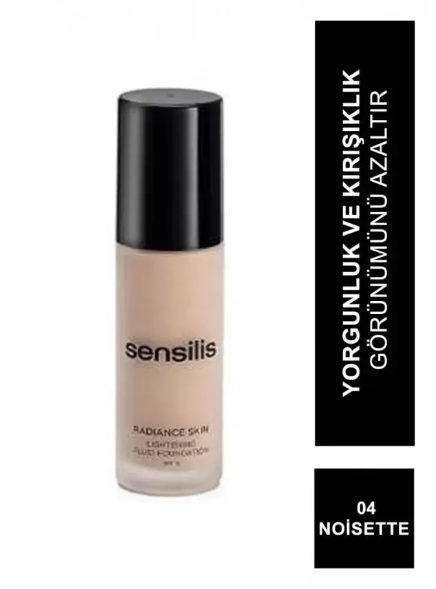 Sensilis Radiance Skin Lightening Fluid Fondöten Spf15 04 - Noisette - 30 ml - 2