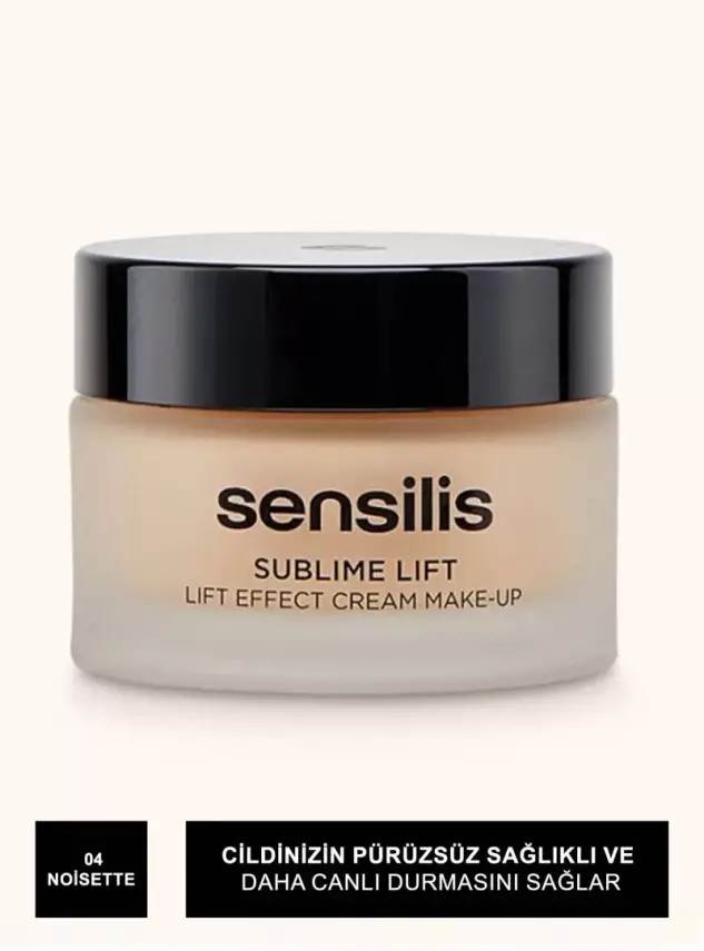 Sensilis Sublime Lift Effect Cream Make Up Fondöten 04 - Noisette - 30 ml - 4