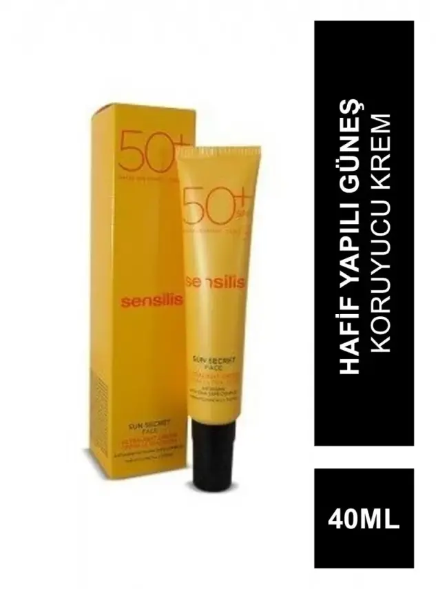 Sensilis Sun Secret Spf 50 Face Ultra Light Cream 40 ml-Hafif Yapılı Güneş Koruyucu Krem - 2