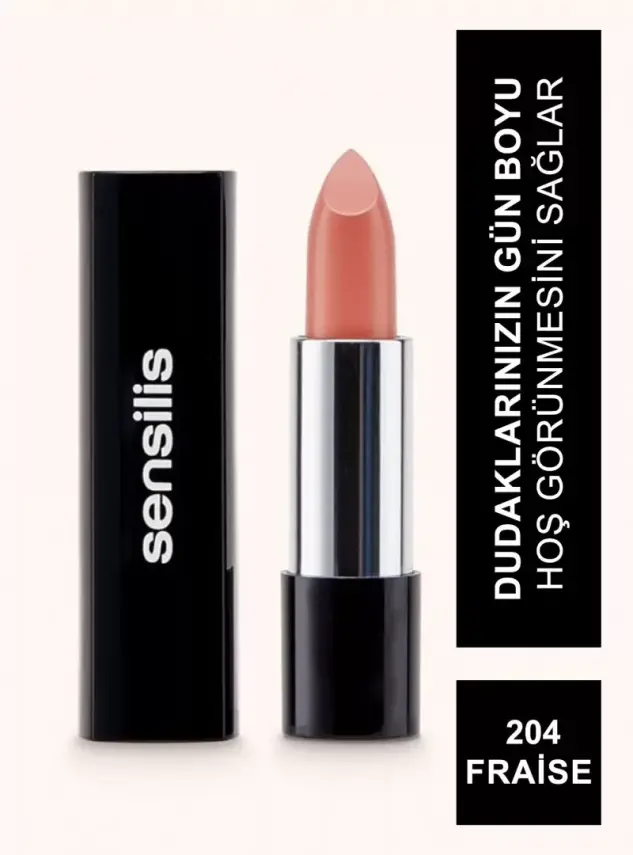Sensilis Velvet Satin Comfort Lipstick Ruj 204 - Fraise - 3,5 ml - 5