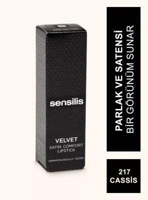 Sensilis Velvet Satin Comfort Lipstick Ruj 217 - Cassis - 3,5 ml - 3
