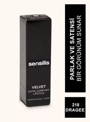 Sensilis Velvet Satin Comfort Lipstick Ruj 218 - Dragee - 3,5 ml - 3