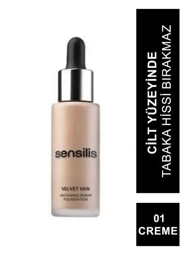 Sensilis Velvet Skin Antiaging Serum Fondöten 01 - Creme - 30 ml - 2