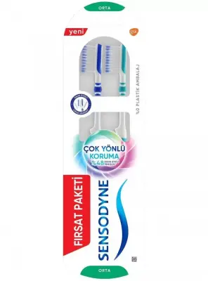 Sensodyne Çok Yönlü Koruma Diş Fırçası 1+1 Orta - Sensodyne