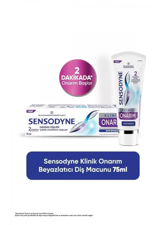 Sensodyne Klinik Onarım Aktif Beyazlık Diş Macunu 75ml - 1