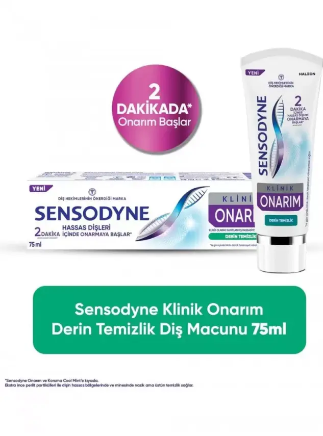 OUTLET-Sensodyne Klinik Onarım Derin Temizlik Diş Macunu 75ml - 1