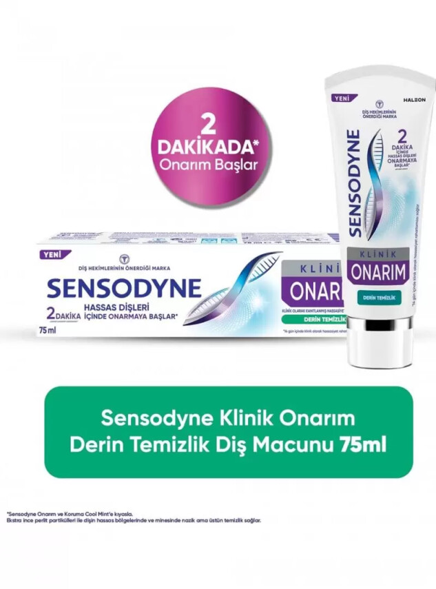 Sensodyne Klinik Onarım Derin Temizlik Diş Macunu 75ml - Sensodyne