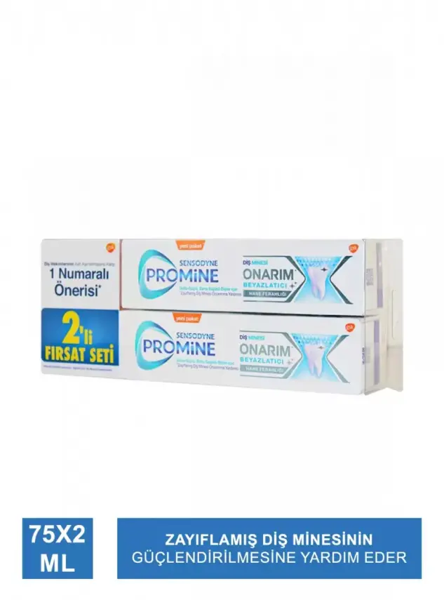 Sensodyne Promine Onarım Beyazlatıcı 75 ml - 2'li Fırsat Seti - - 2