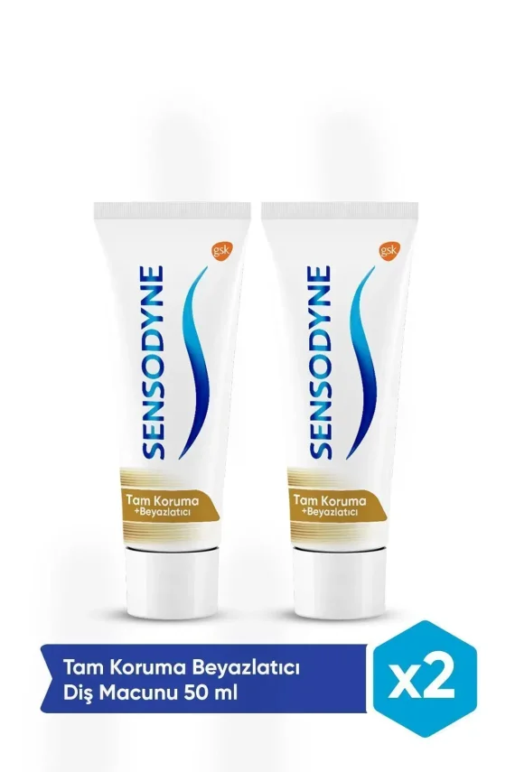Sensodyne Tam Koruma + Beyazlatıcı Diş Macunu 75 ml x 2 Adet - 1