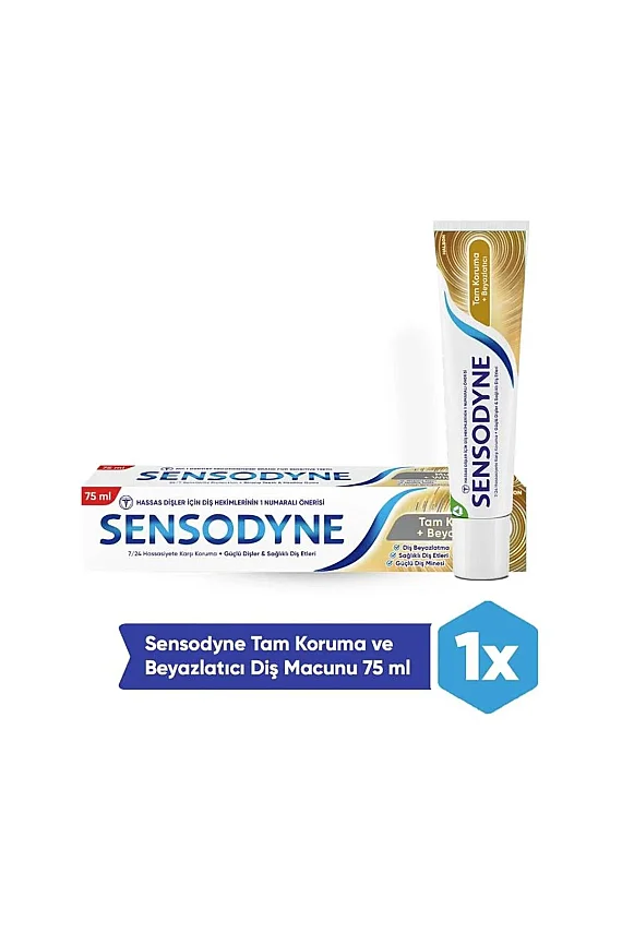 Sensodyne Tam Koruma + Beyazlatıcı Diş Macunu 75 ml - 1