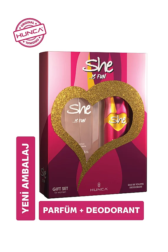 She is Fun Parfüm Seti 50 ml EDT + 150 ml Deodorant - 1