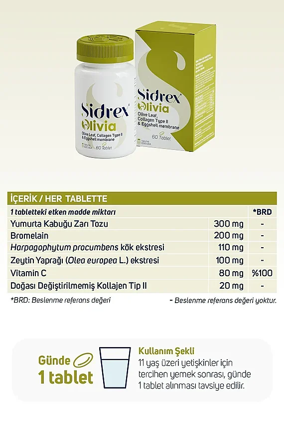 Sidrex Olivia Zeytin Yaprağı İçeren Takviye Edici Gıda - 3