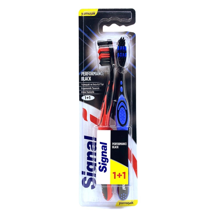 Signal Dis Firçasi Performance Black 1+1 - 1