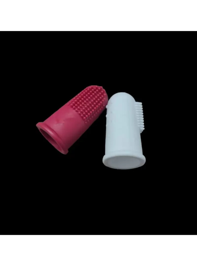 Silikon Kedi Köpek Parmak Diş Fırçası Renkli - Cmt