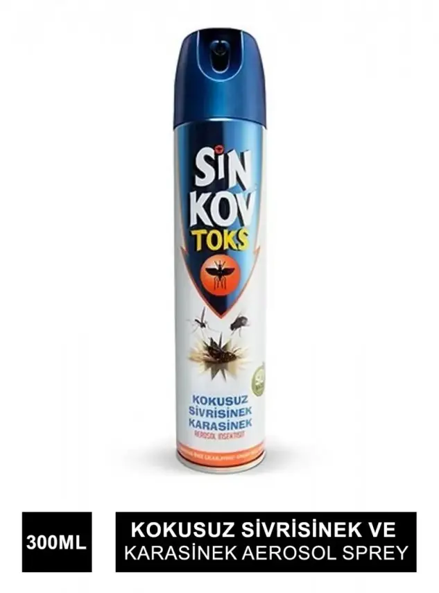 Sinkov Toks Kokusuz Sivrisinek ve Karasinek Aerosol Sprey 300 ml - 1