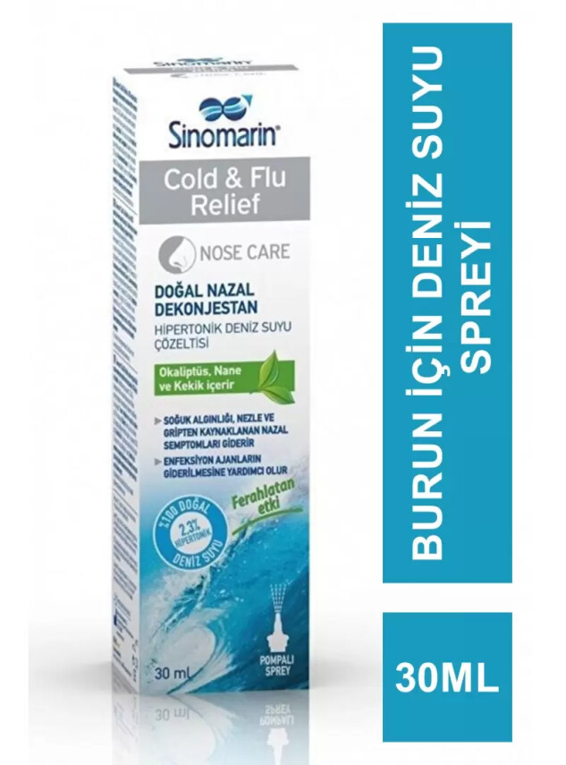 Sinomarin Cold & Flu Mini Sprey 30 ml - Wellcare