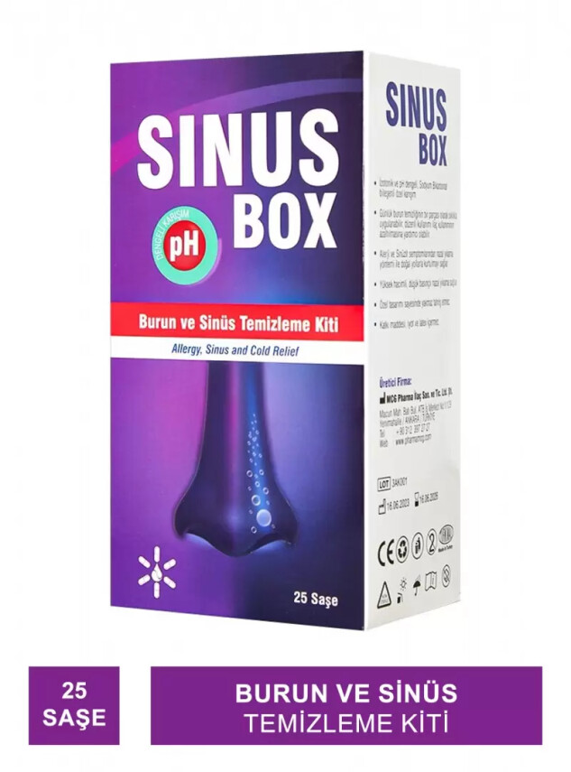 Sinus Box Burun ve Sinüs Temizleme Kiti 25 Saşe - MCG PHARMA