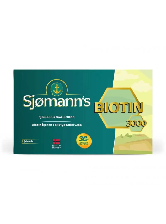 Sjomann's Biotin 3000mg 30 Çiğnenebilir Jel Tablet - Sjomanns