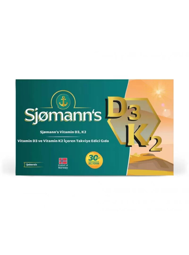 Sjomann's D3K2 30 Çiğnenebilir Jel Tablet - Sjomanns