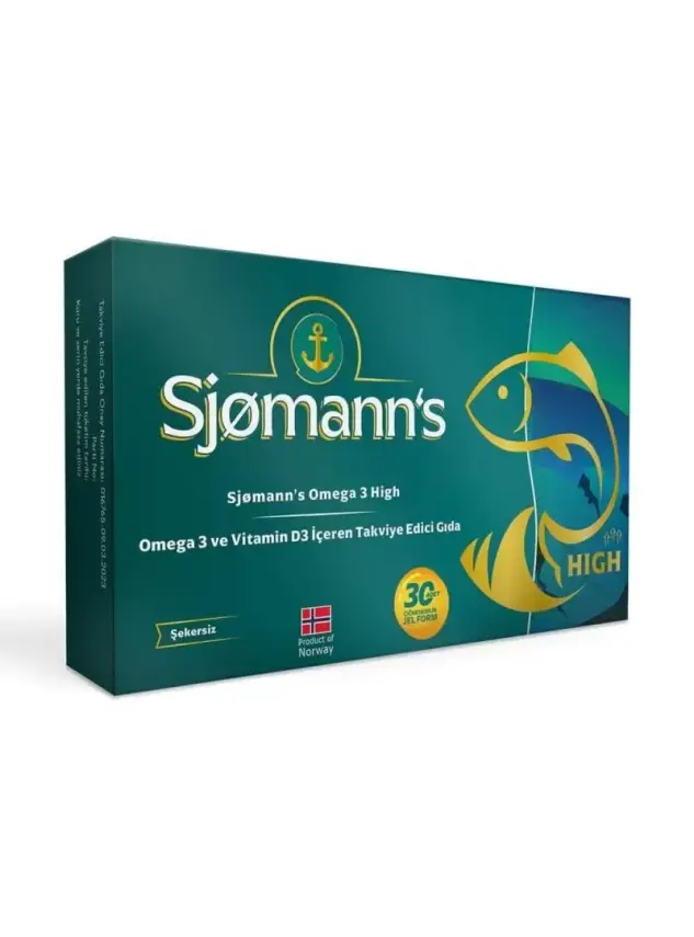 Sjomann's Fishoil Omega-3 High 30 Çiğnenebilir Jel Tablet - 2