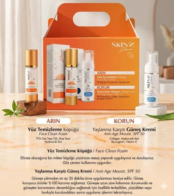 Skins Derm Anti-Age SPF 50 Crm & Face Clean Foam 2'li Seti - 2
