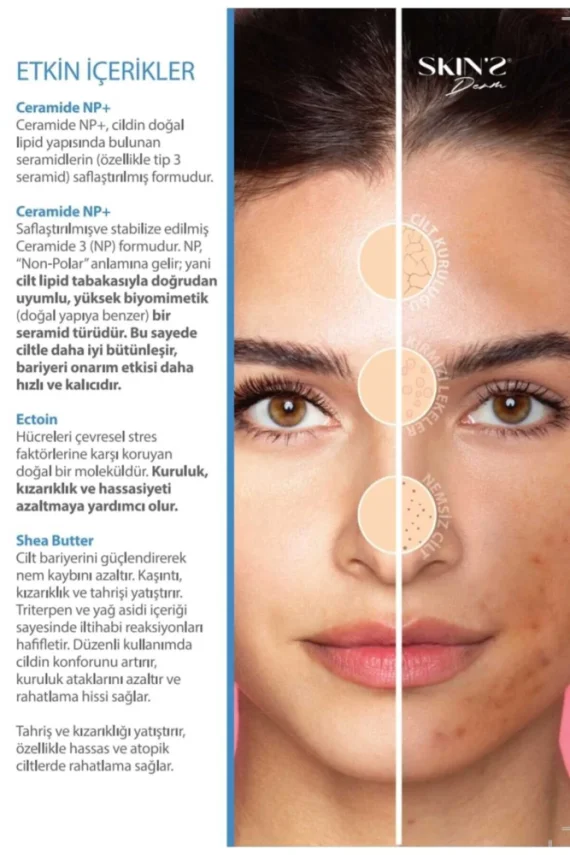 Skins Derm Ceramide NP+ Intensive Therapy & Moisturizer Cream 60ml - 3