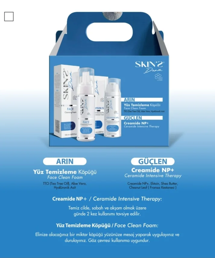 Skins Derm Ceramide NP+ intensive Thrapy Crm 50 ml + Face Clean Foam 150 ml - 2