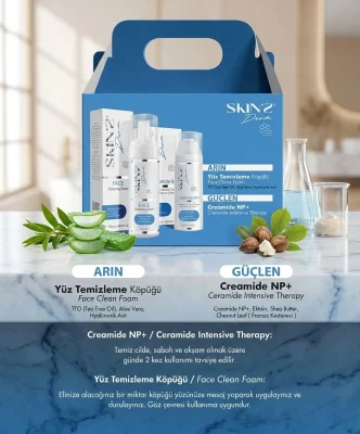 Skins Derm Ceramide NP+ intensive Thrapy Crm 50 ml + Face Clean Foam 150 ml - 1
