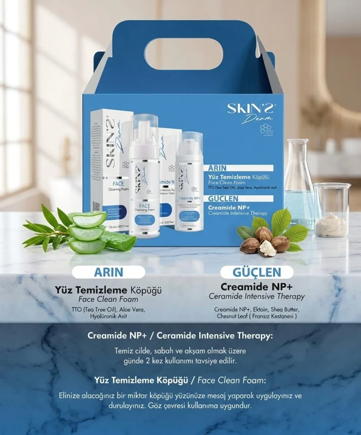 Skins Derm Ceramide NP+ intensive Thrapy Crm 50 ml + Face Clean Foam 150 ml - 1