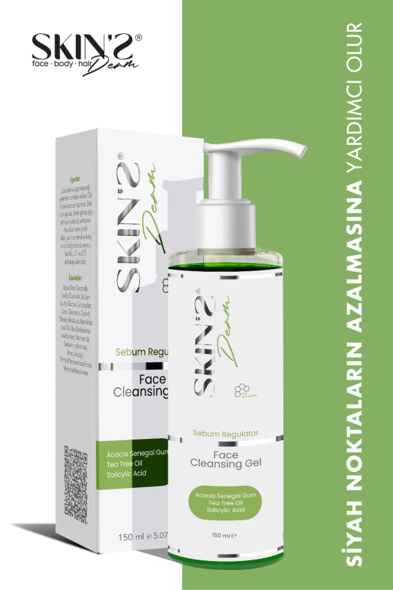 Skins Derm Sebum Regulator Face Cleansing Gel 150 ml - 1