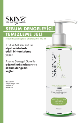 Skins Derm Sebum Regulator Face Cleansing Gel 150 ml - 2