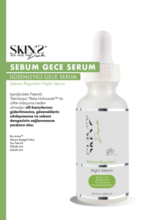 Skins Derm Sebum Regulator Night Serum 30 ml - 2