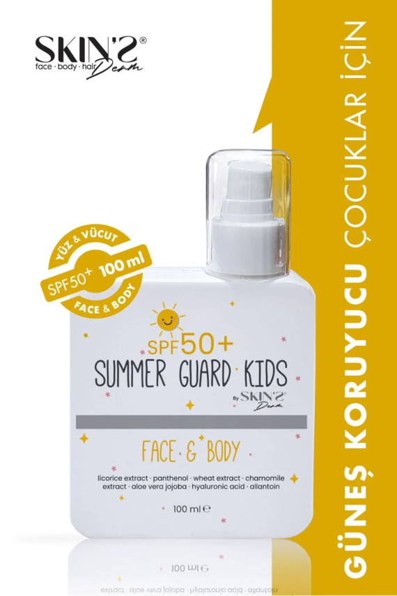Skins Derm Summer Guard Kids Spf50+ Face & Body Güneş Kremi 100 ml - 1