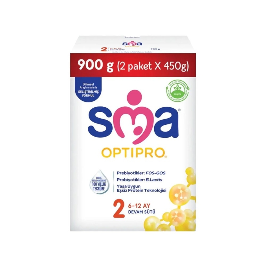 SMA Optipro 2 Devam Sütü 450 gr 2li - 1