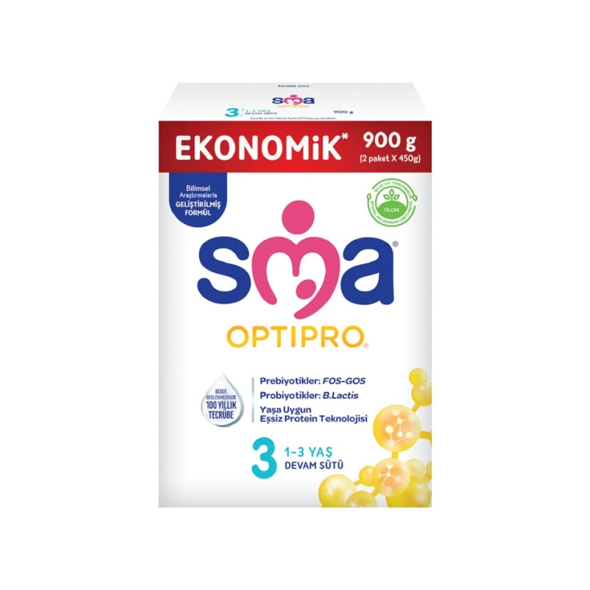 SMA Optipro 3 Devam Sütü 450 gr 2li - 1