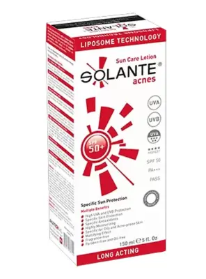 Solante Acnes Lotion Akne ve Sivilce Spf 50 150 ml - 2