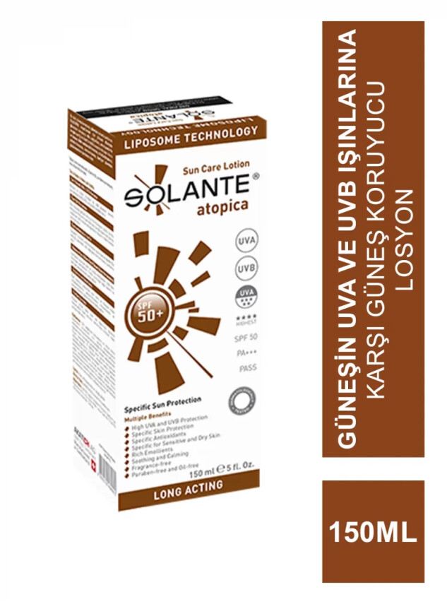 Solante Atopica Spf 50 Lotion 150ml Atopik Dermatitli Ciltler için Güneş Koruyucu - Solante