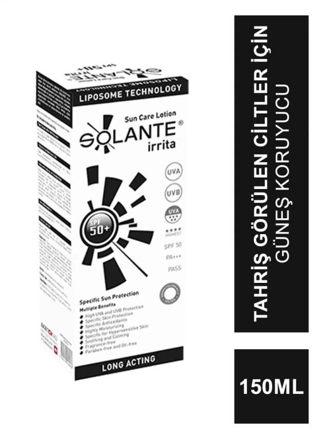 Solante İrrita Lotion Spf 50+ 150 ml İrriyasyonlu Uygulamalarda Güneş Losyonu - Solante