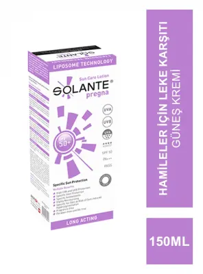 Solante Pregna SPF 50+ Güneş Losyonu 150ml Hamilelere Özel Güneş Koruyucu - Solante