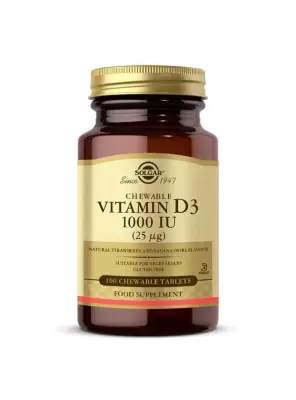 Solgar Chewable Vitamin D3 1000 IU 100 Çiğnenebilir Tablet - Solgar