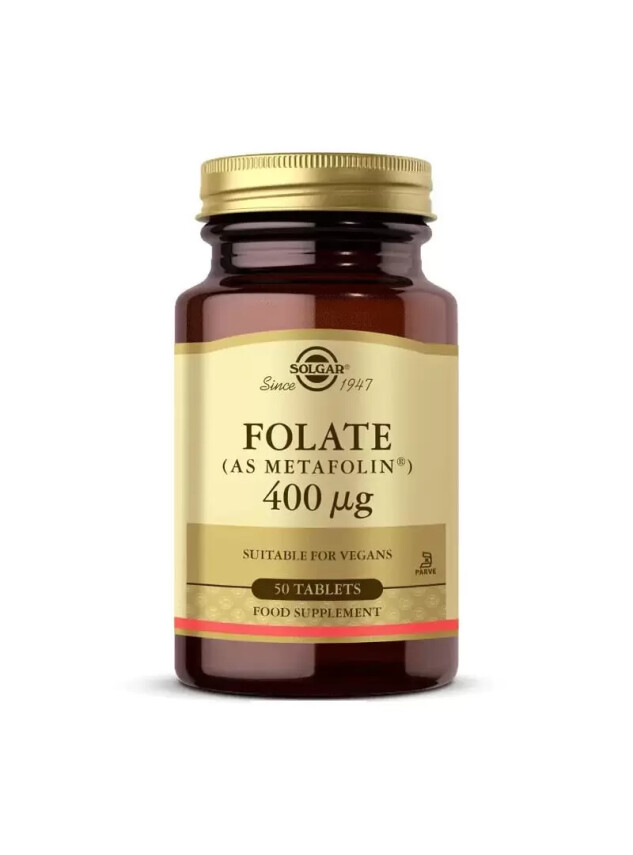 Solgar Folate (Metafolin) 400 mcg 50 Tablet - Solgar