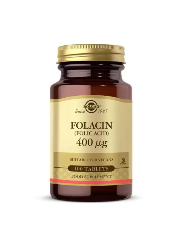 Solgar Folic Acid (Folacin) 400 mcg 100 Tablet - Solgar