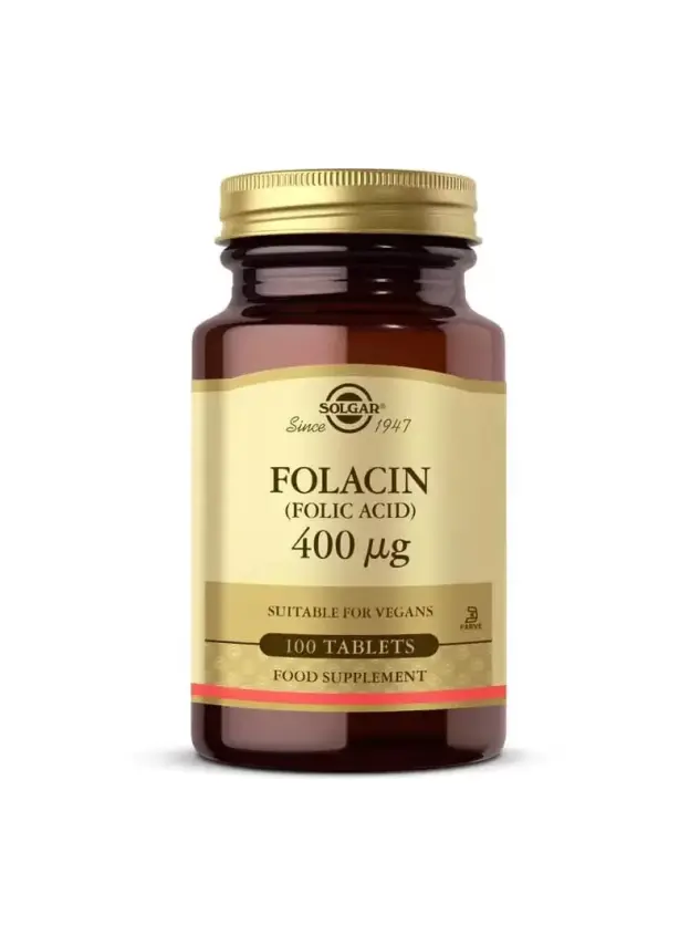 Solgar Folic Acid (Folacin) 400 mcg 100 Tablet - 1